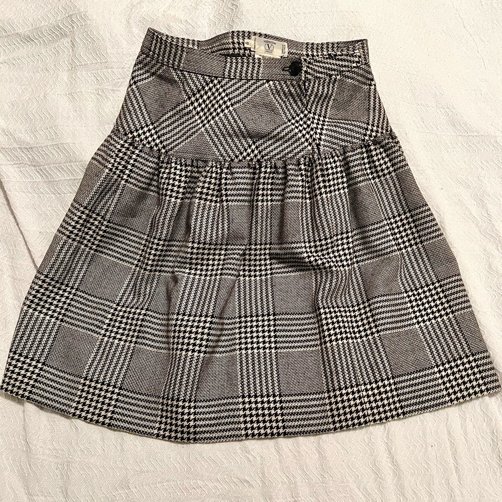 Valentino Houndstooth Skirt